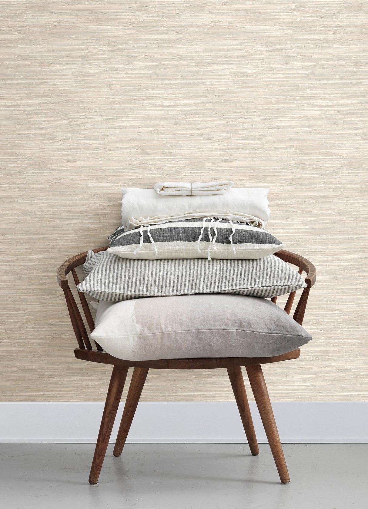 York Grassweave Peach Imitation Grasscloth Wallpaper