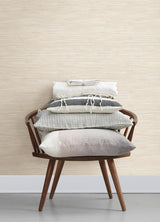 York Grassweave Peach Imitation Grasscloth Wallpaper