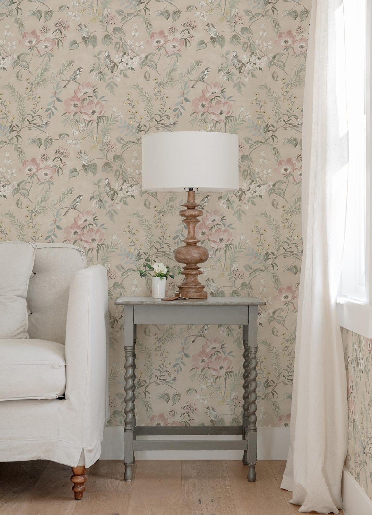 York Frederique Blush Bloom Wallpaper