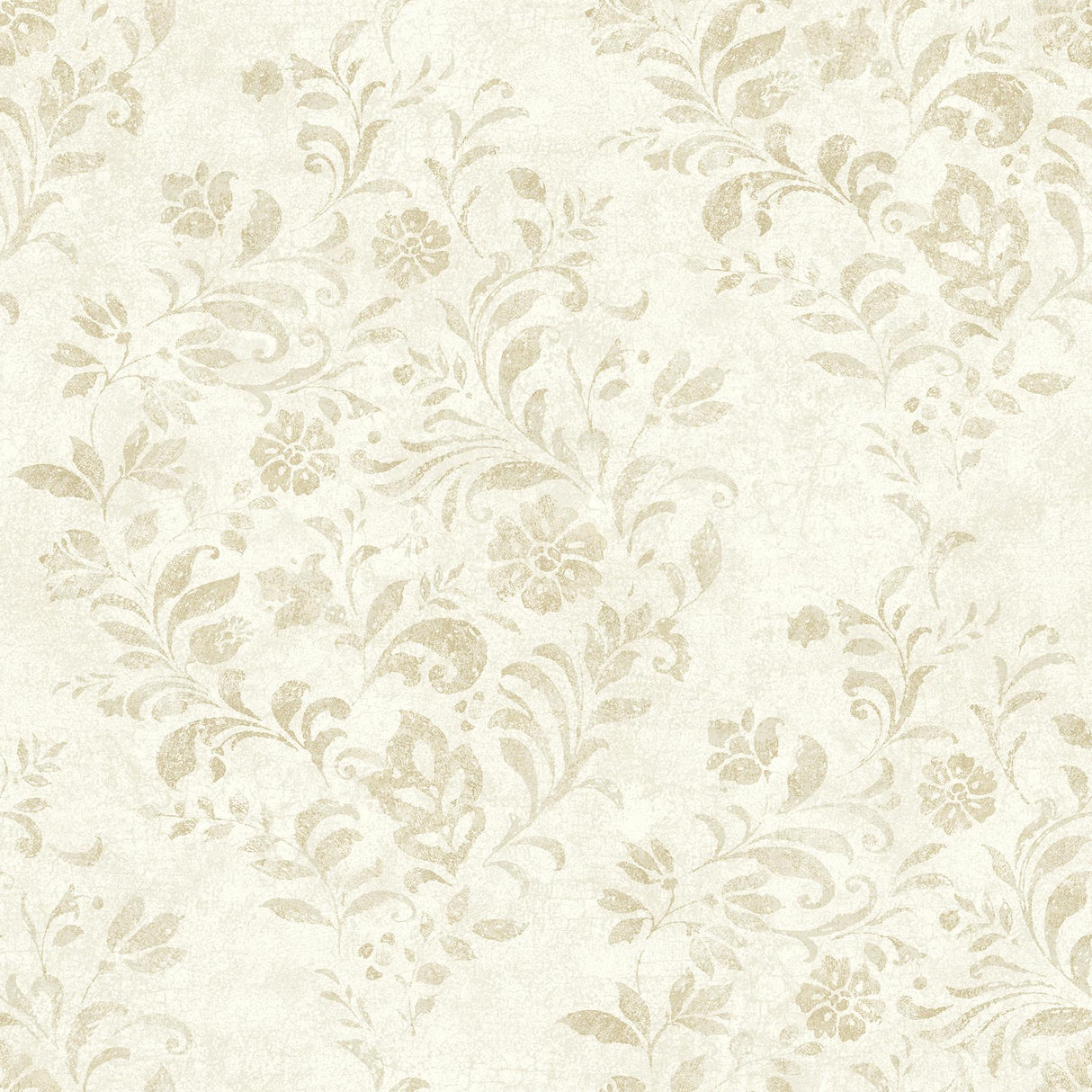 York Isidore Wheat Scroll Wallpaper