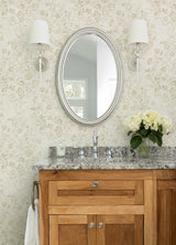 York Isidore Wheat Scroll Wallpaper