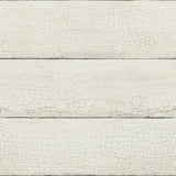 York Morgan White Distressed Wood Wallpaper