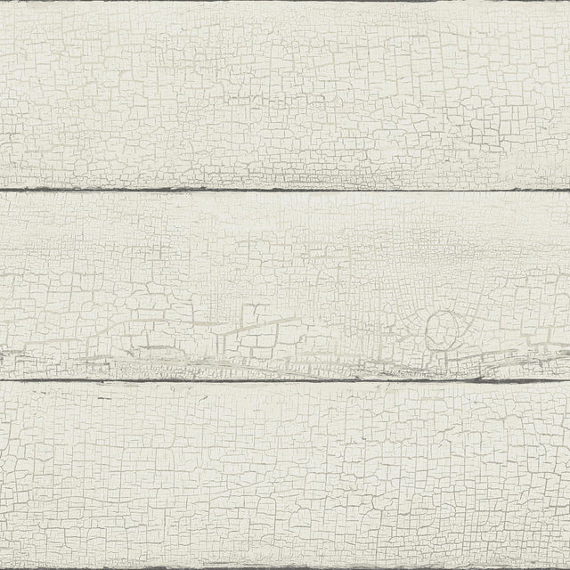 York Morgan White Distressed Wood Wallpaper