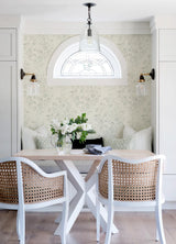 York Isidore Aqua Scroll Wallpaper