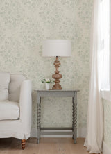 York Isidore Aqua Scroll Wallpaper