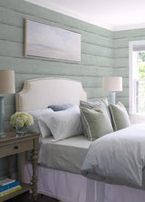 York Morgan Seafoam Distressed Wood Wallpaper