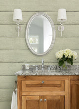 York Morgan Mint Distressed Wood Wallpaper