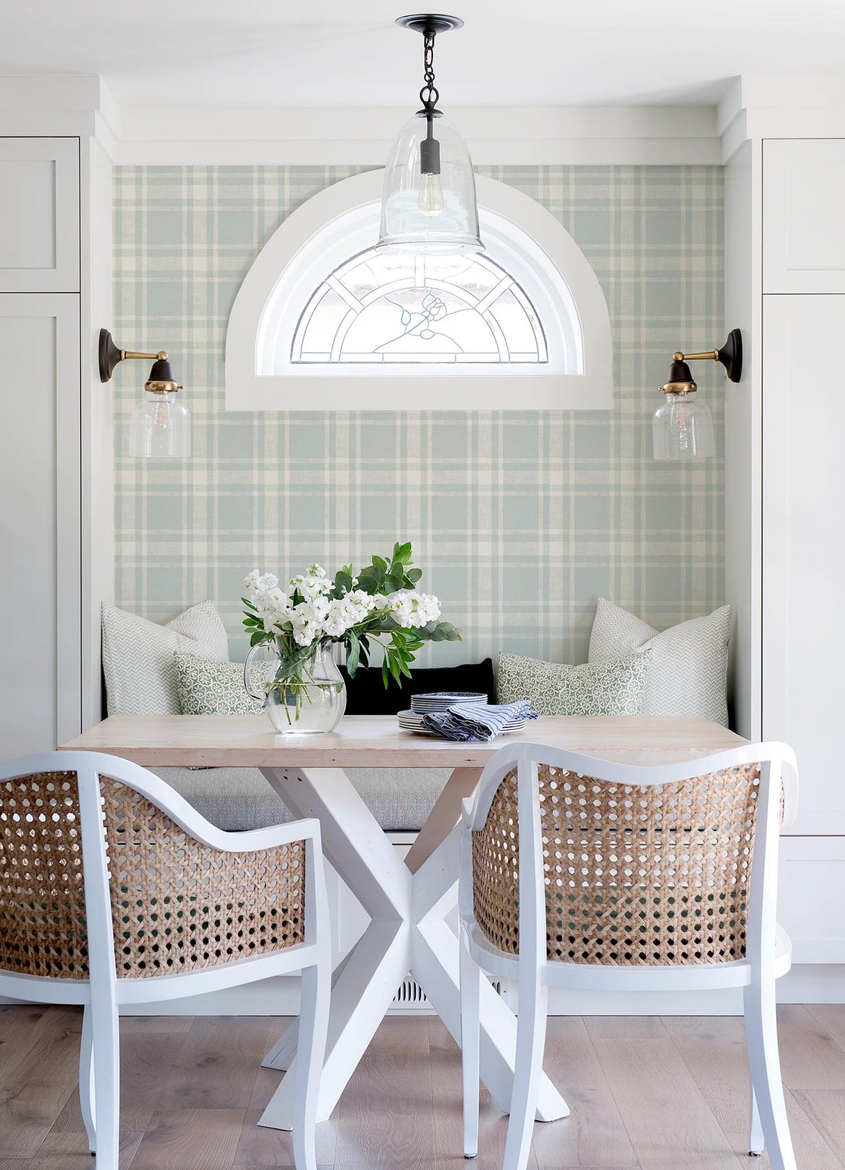 York Antoine Light Blue Flannel Wallpaper
