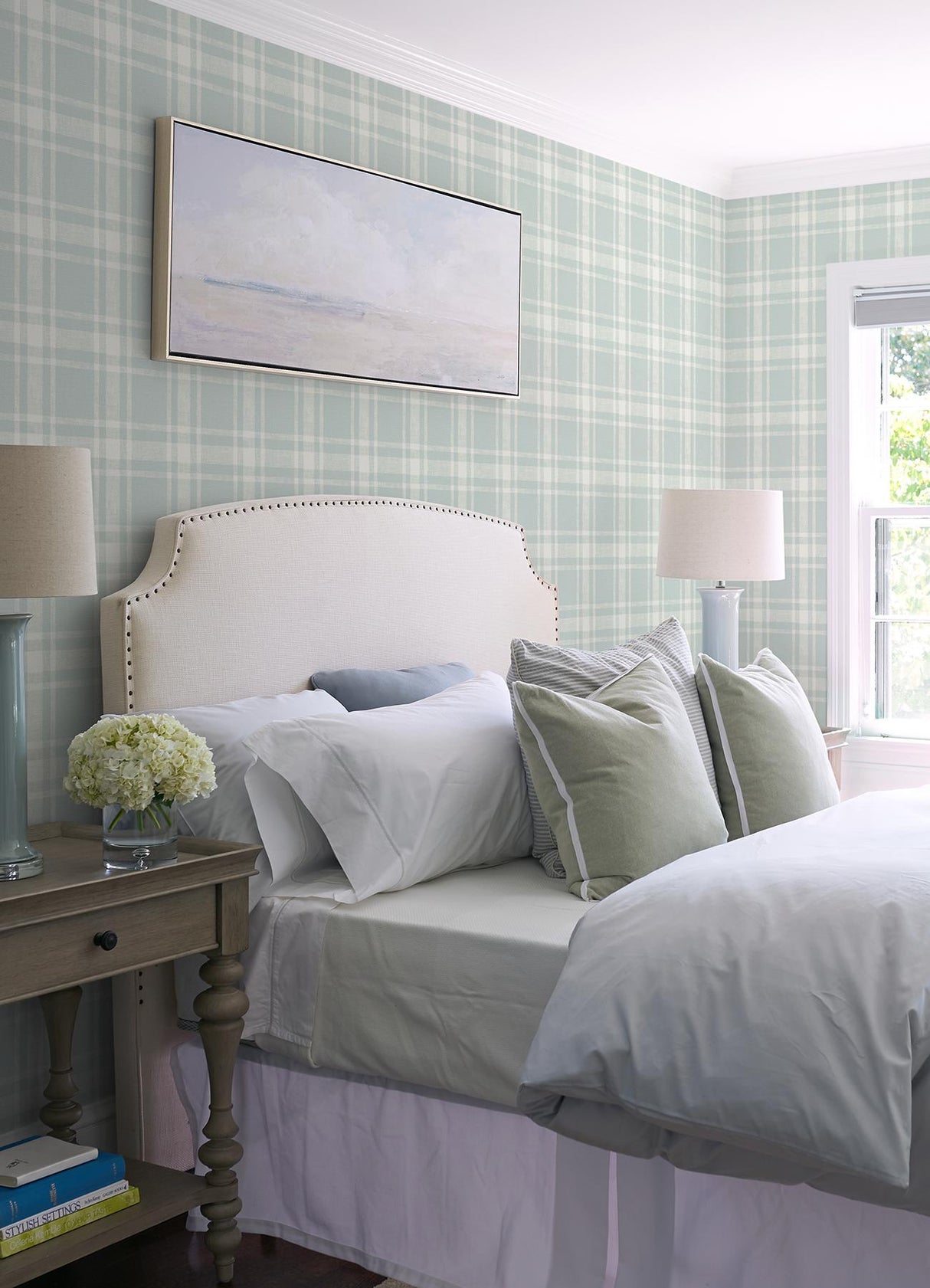York Antoine Light Blue Flannel Wallpaper
