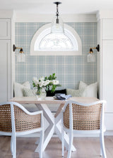 York Antoine Sky Blue Flannel Wallpaper