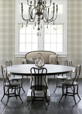 York Antoine Taupe Flannel Wallpaper