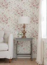 York Manon Pink Rose Stitch Wallpaper