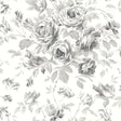York Manon Charcoal Rose Stitch Wallpaper
