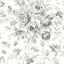 York Manon Charcoal Rose Stitch Wallpaper