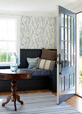 York Hillaire Navy Meadow Wallpaper