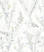 York Hillaire Light Blue Meadow Wallpaper