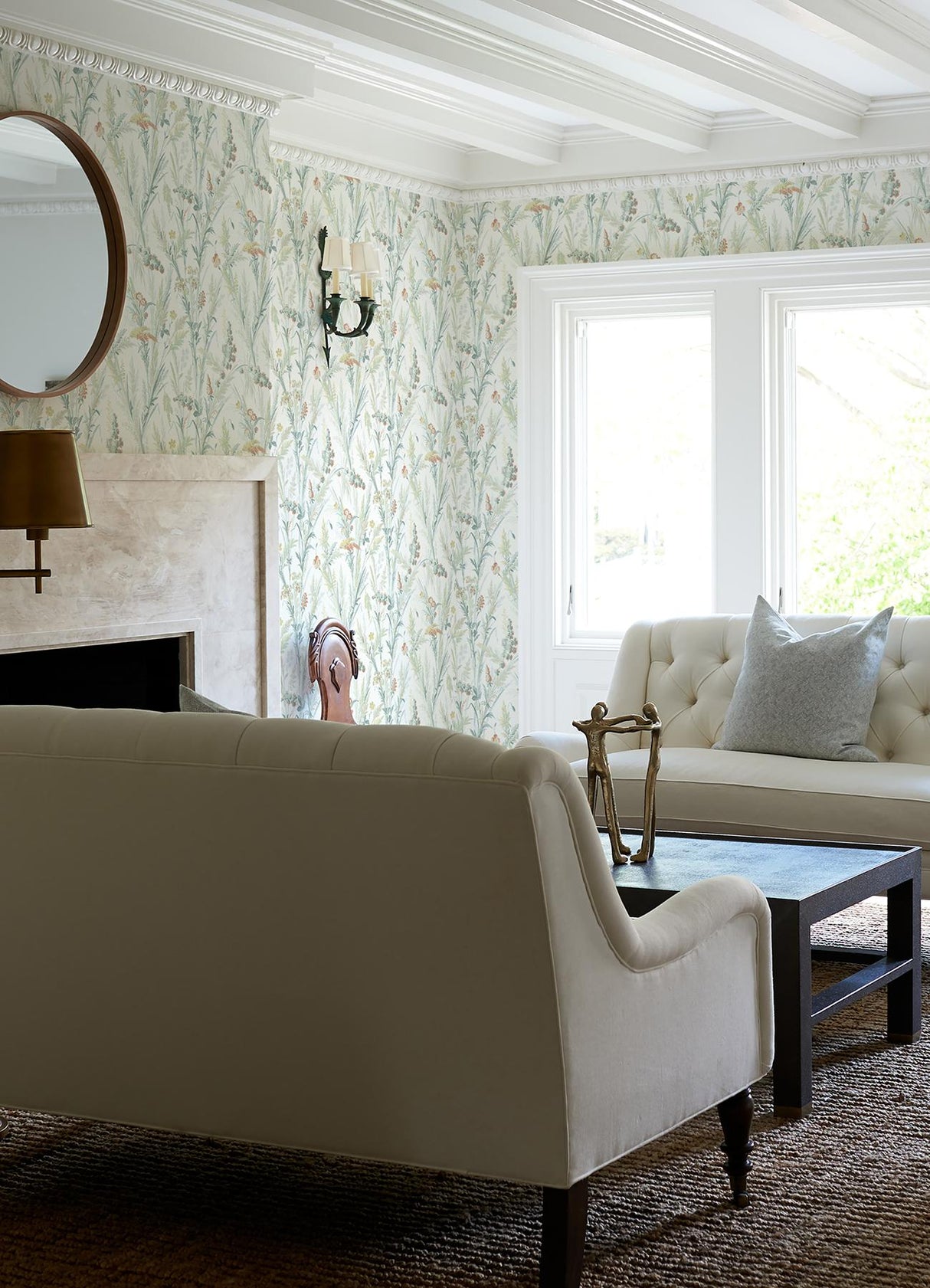 York Hillaire Teal Meadow Wallpaper