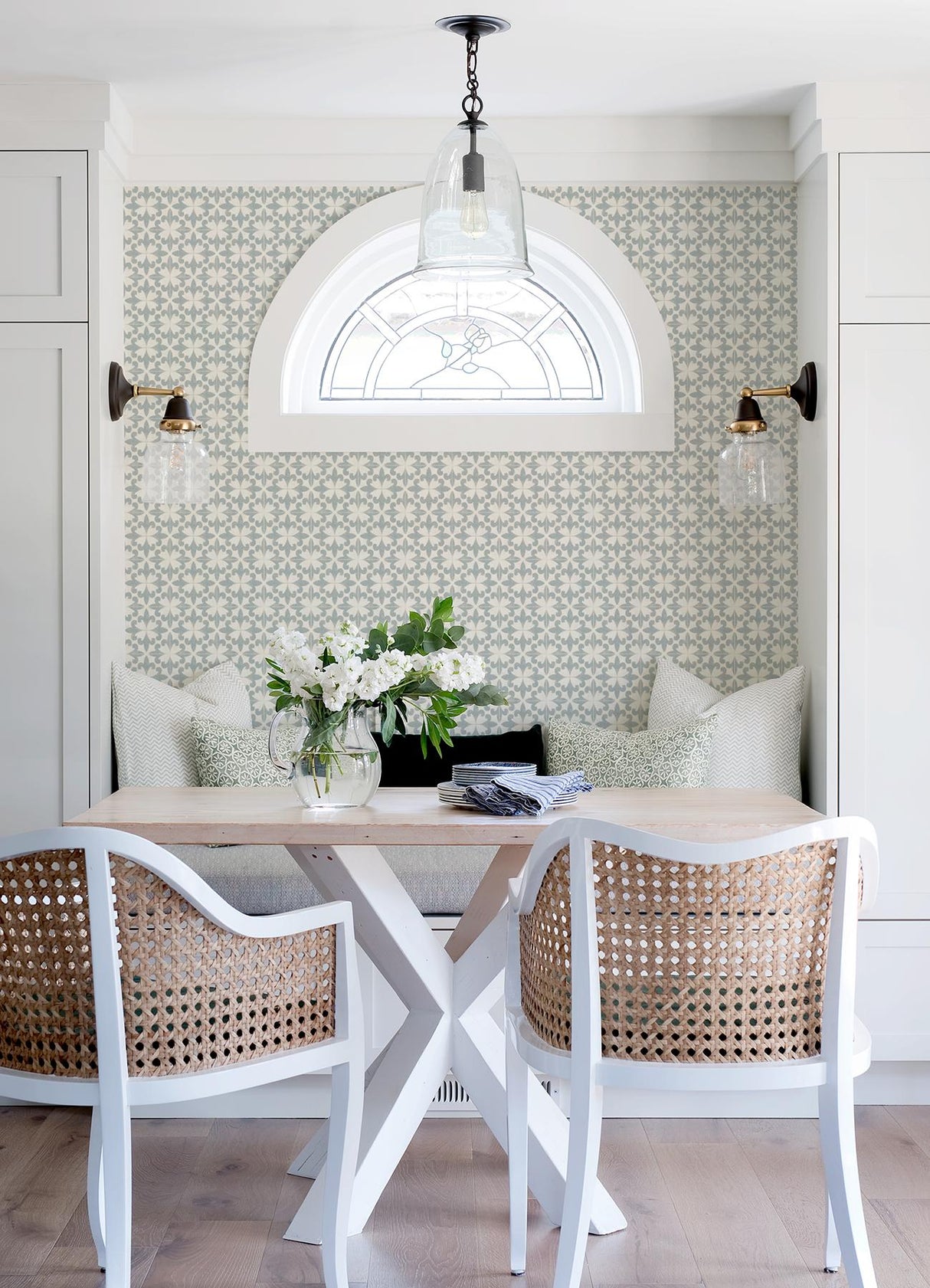 York Remy Teal Fleur Tile Wallpaper