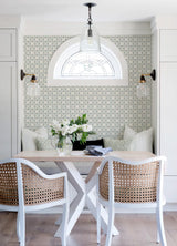 York Remy Teal Fleur Tile Wallpaper
