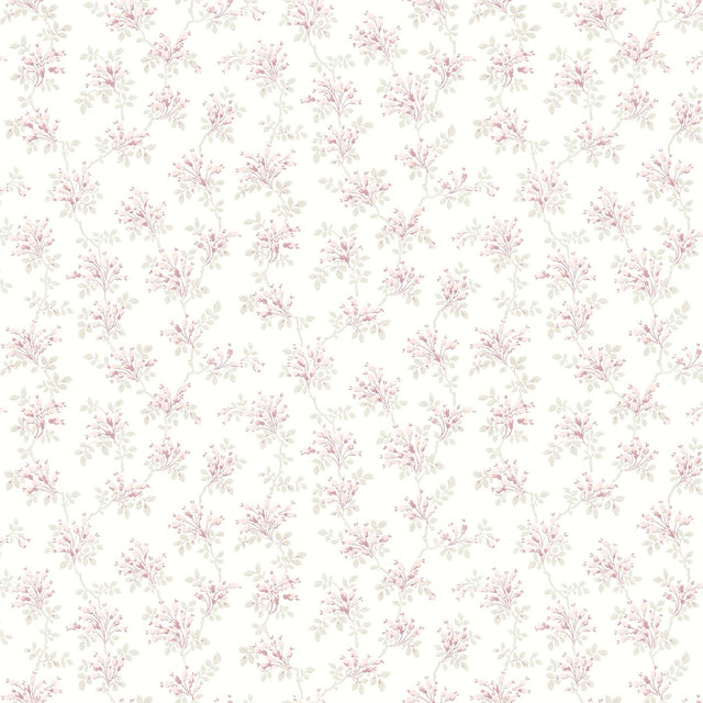 York Sofiane Pink Botanical Trail Wallpaper