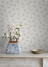 York Sofiane Pink Botanical Trail Wallpaper