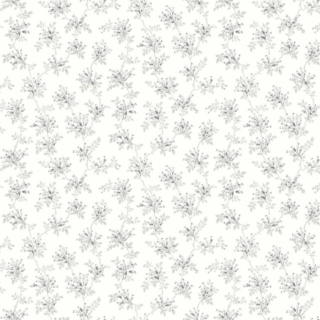 York Sofiane Grey Botanical Trail Wallpaper