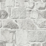York Axelle White Stone Wallpaper