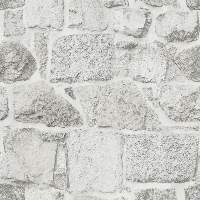 York Axelle White Stone Wallpaper
