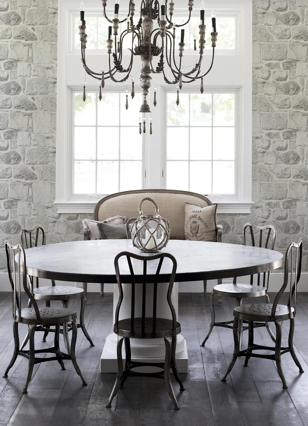 York Axelle White Stone Wallpaper