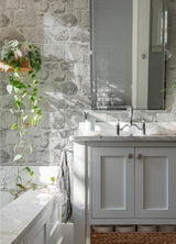 York Axelle White Stone Wallpaper
