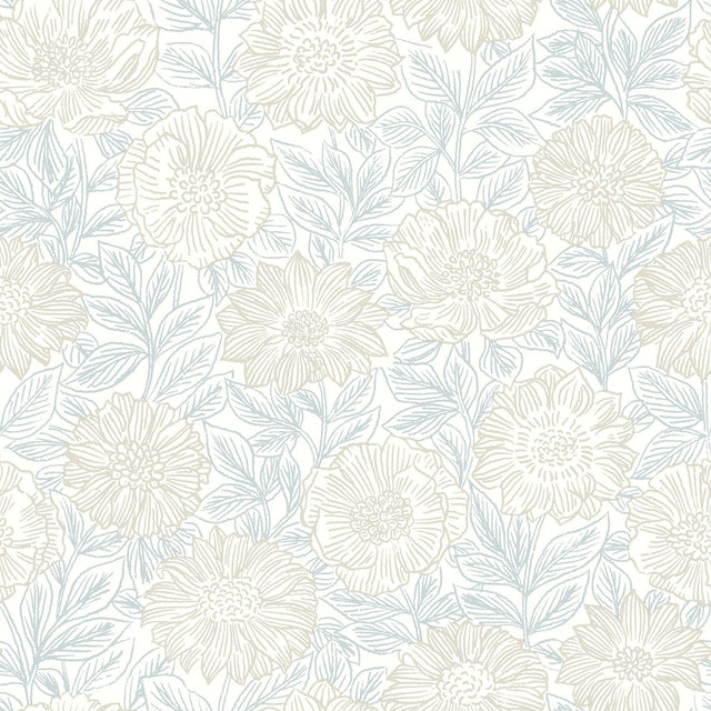 York Faustin Neutral Floral Wallpaper