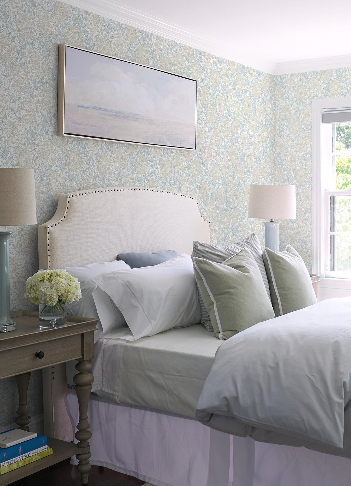 York Faustin Neutral Floral Wallpaper