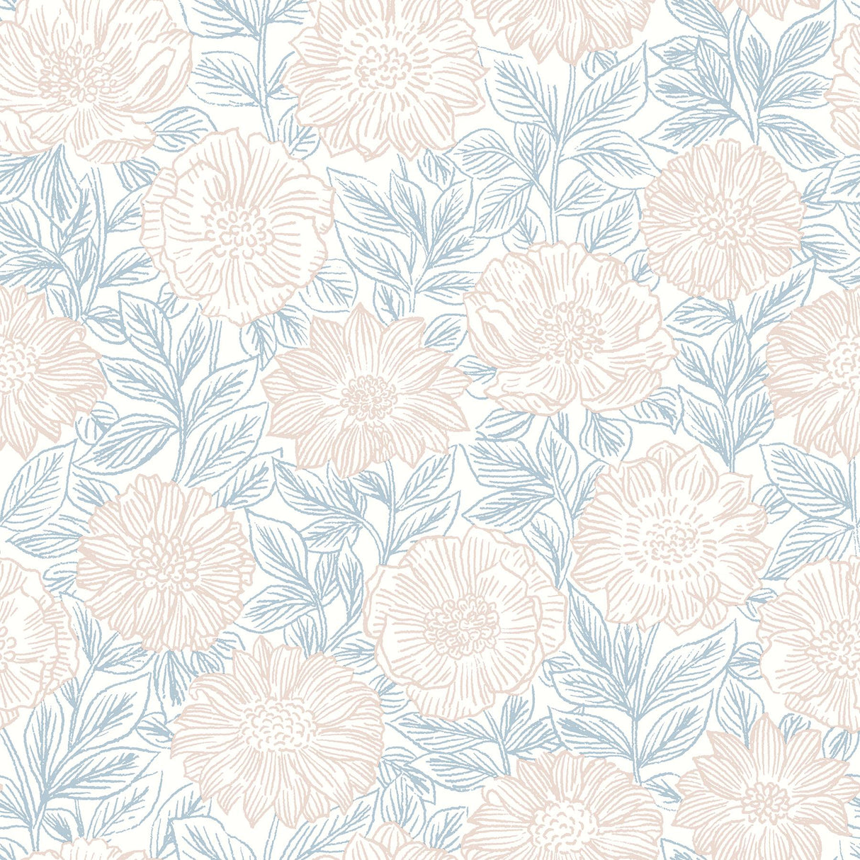 York Faustin Blush Floral Wallpaper