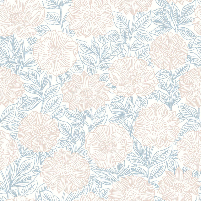 York Faustin Blush Floral Wallpaper