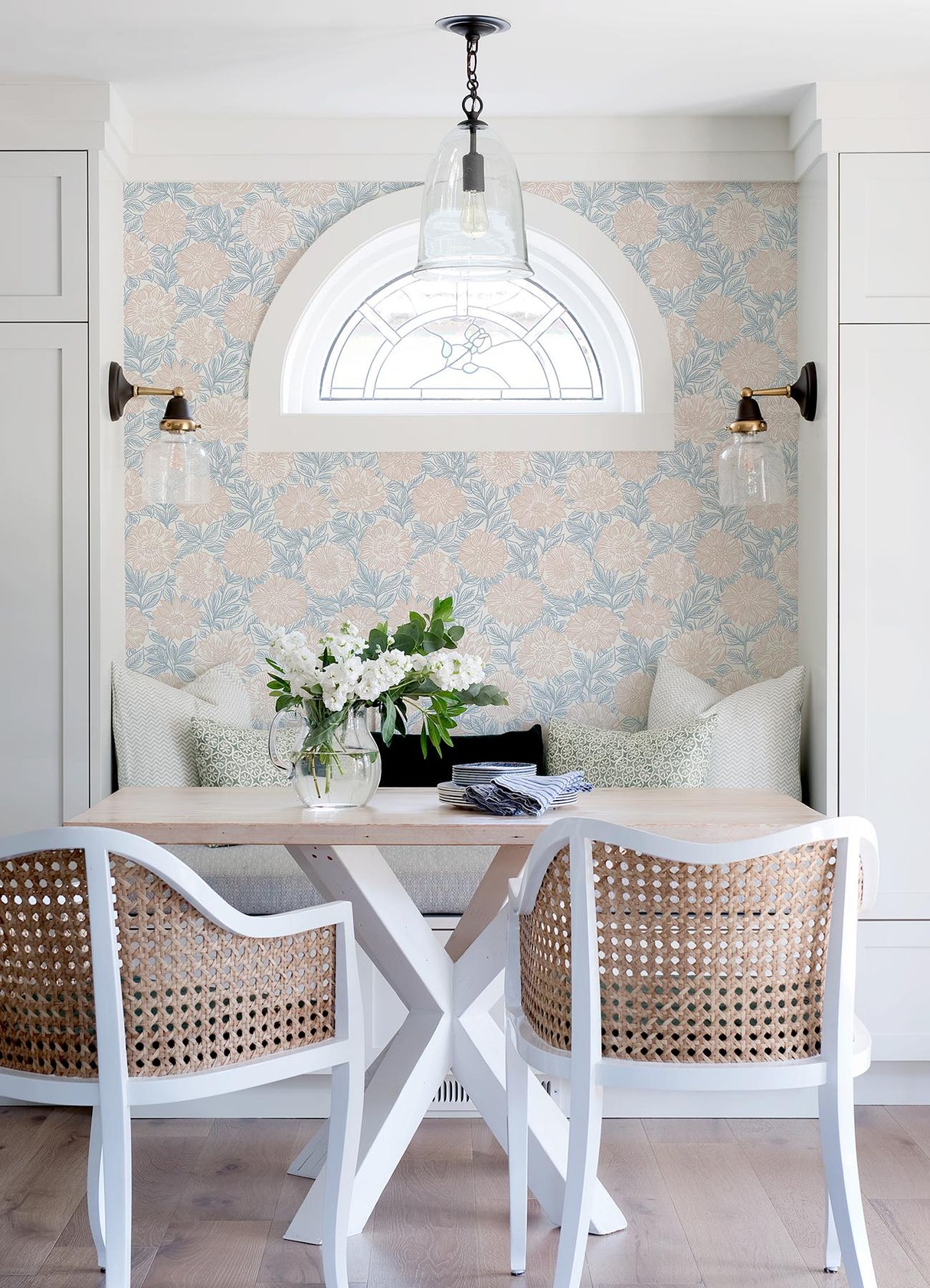 York Faustin Blush Floral Wallpaper