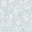 York Agathon Light Blue Floral Wallpaper