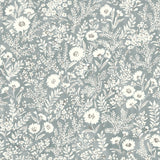 York Agathon Blue Floral Wallpaper