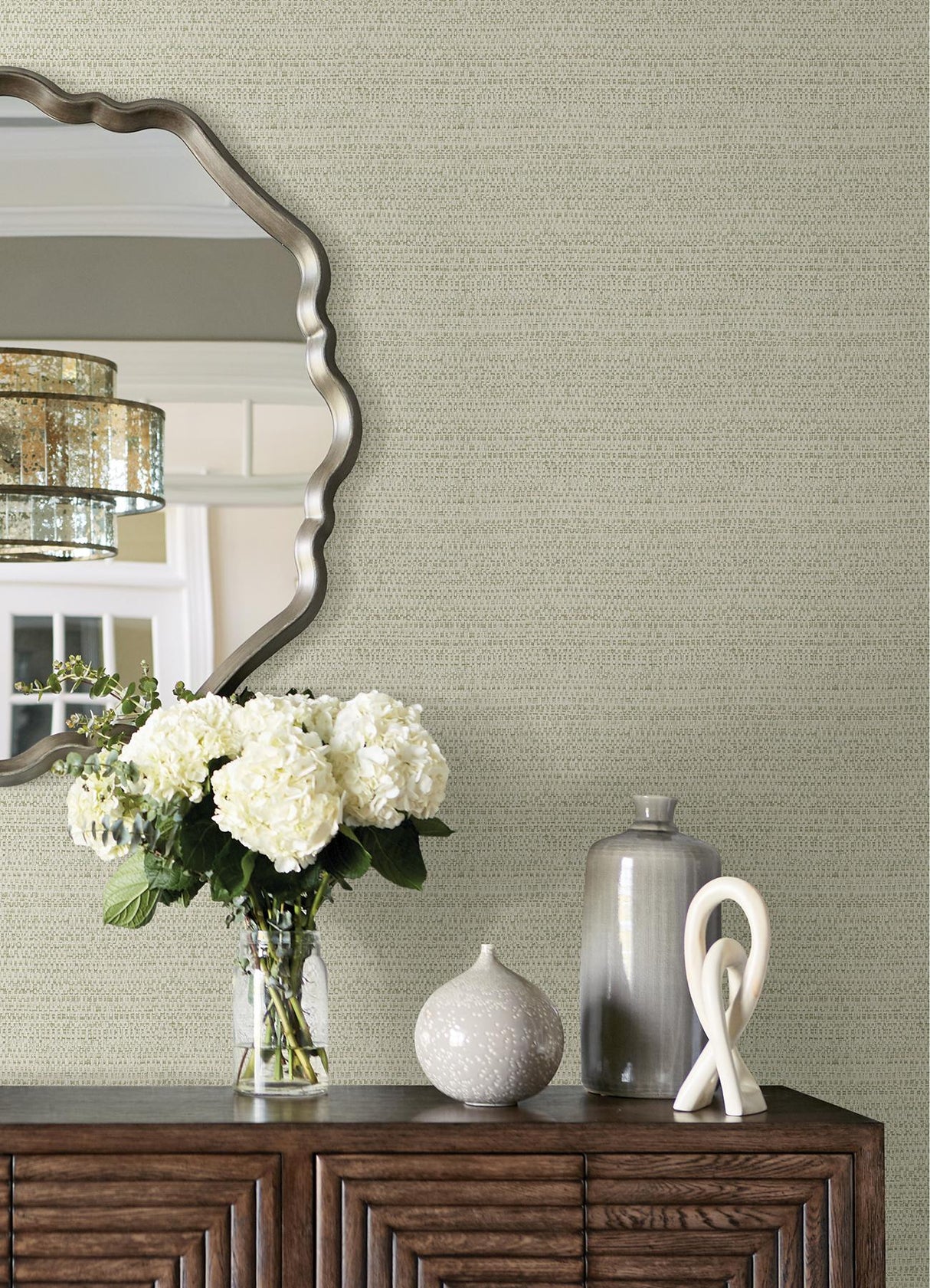 York Balantine Sage Weave Wallpaper