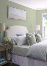 York Balantine Teal Weave Wallpaper
