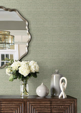 York Balantine Teal Weave Wallpaper