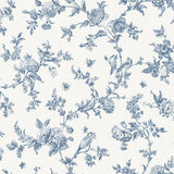 York Nightingale Navy Floral Trail Wallpaper