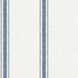 York Linette Navy Fabric Stripe Wallpaper