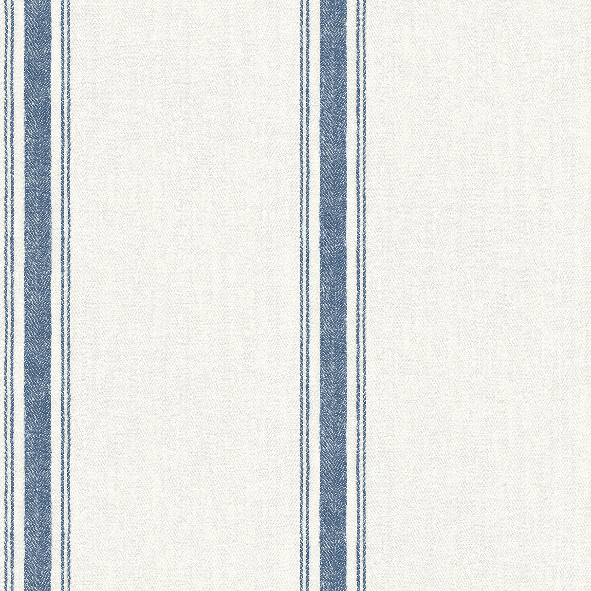 York Linette Navy Fabric Stripe Wallpaper