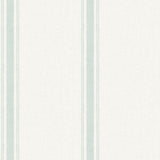 York Linette Seafoam Fabric Stripe Wallpaper