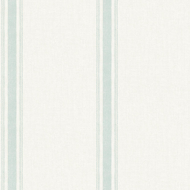 York Linette Seafoam Fabric Stripe Wallpaper