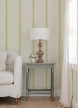 York Linette Wheat Fabric Stripe Wallpaper