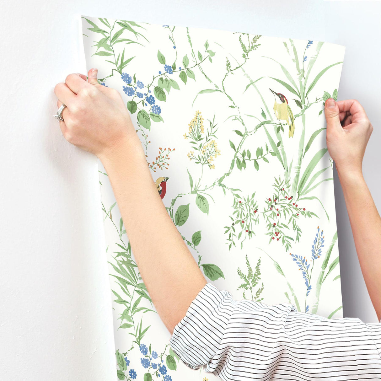 York Imperial Garden Green Botanical Wallpaper