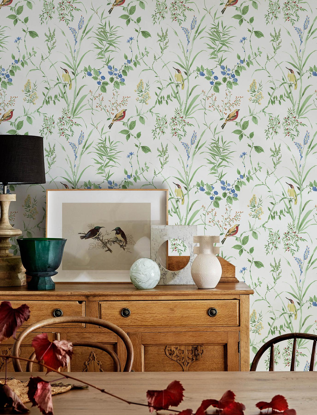 York Imperial Garden Green Botanical Wallpaper