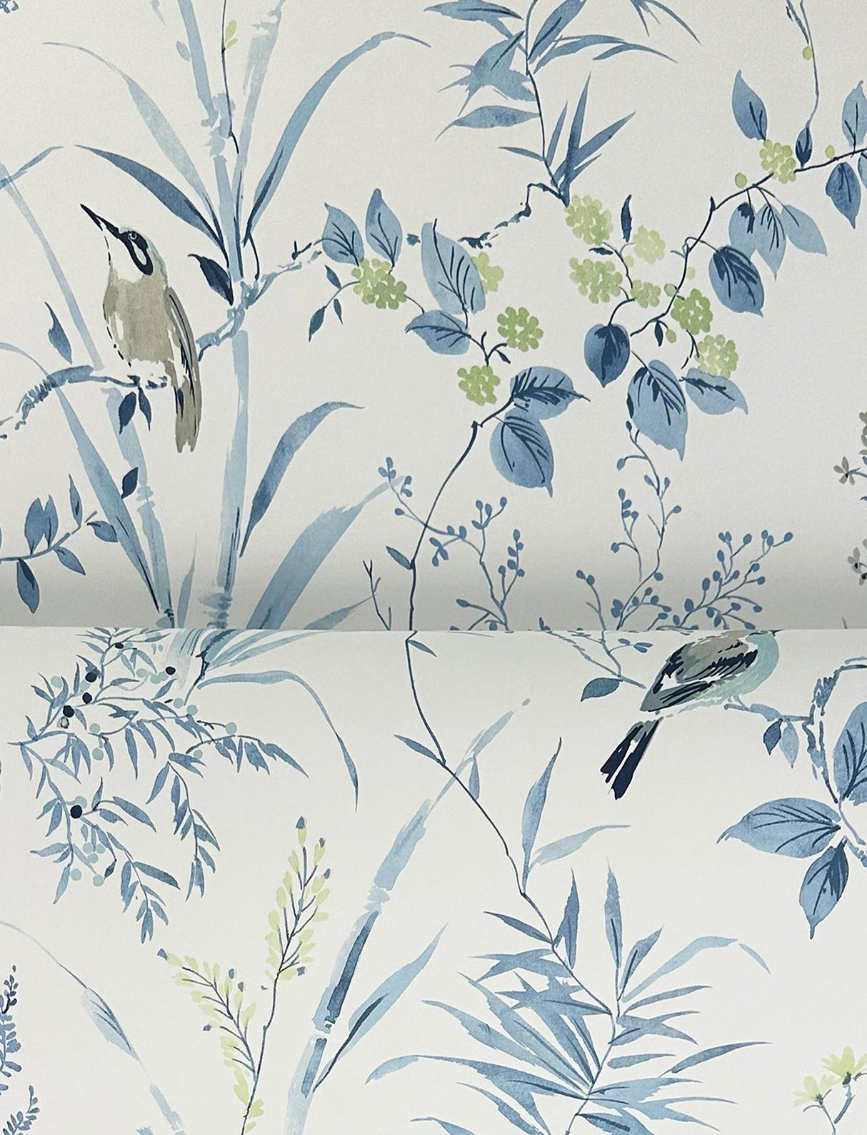 York Imperial Garden Blueberry Botanical Wallpaper