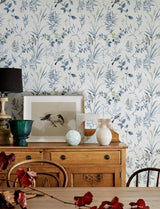 York Imperial Garden Blueberry Botanical Wallpaper